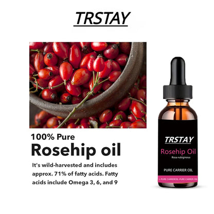 TRSTAY Organic Rosehip Seed Oil 100% Natural Anti Aging Treatment For Face Skin