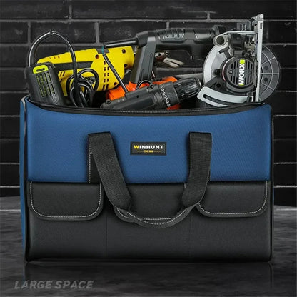 New Tool Bag With 30% More Capacity Waterproof Multi Pockets Tool Organizer Tool Pouch for Electrician Tools