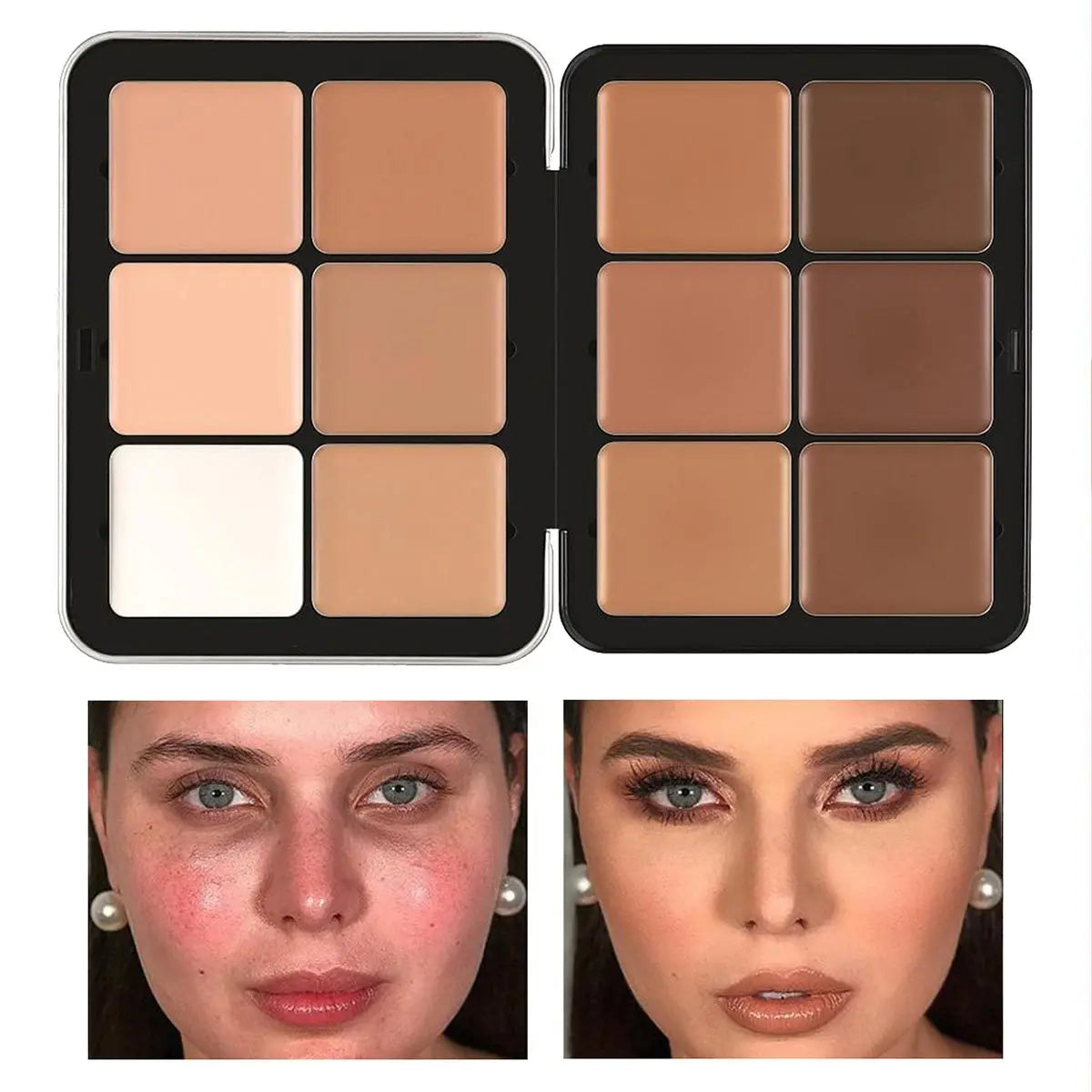 Blush Concealer Set Natural Blemish Brightening Highlighter Waterproof face contour cream palette