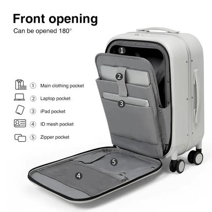 Mixi Patent Design Aluminum Frame Suitcase Carry On Rolling Luggage Beautiful Boarding Cabin 18 20 24 Inch M9260