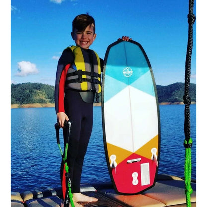 Wakesurf Board – 3’ 9” Kids Wake Surfboard, Child Sized Wakesurfer, Fins and Fin Tool Included