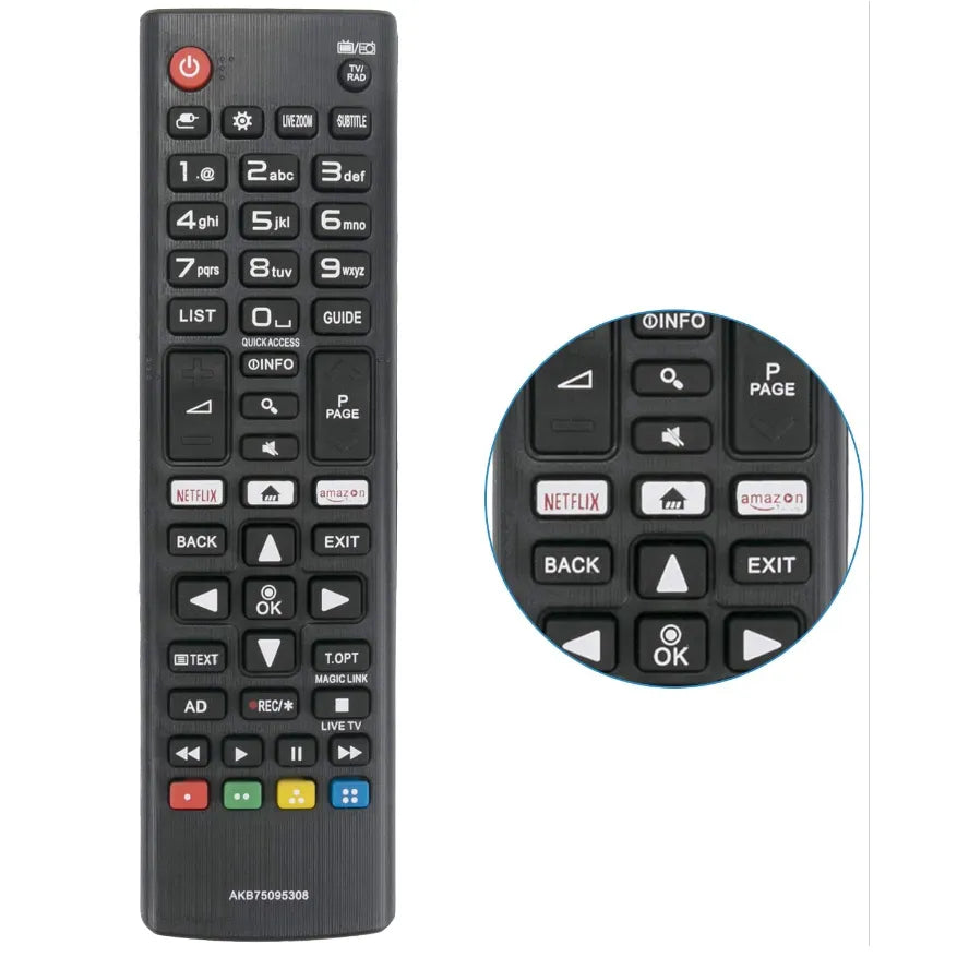 HIGH QUALITY ABS REMOTE CONTROL AKB75095308 FOR LG SMART TV 433MHZ