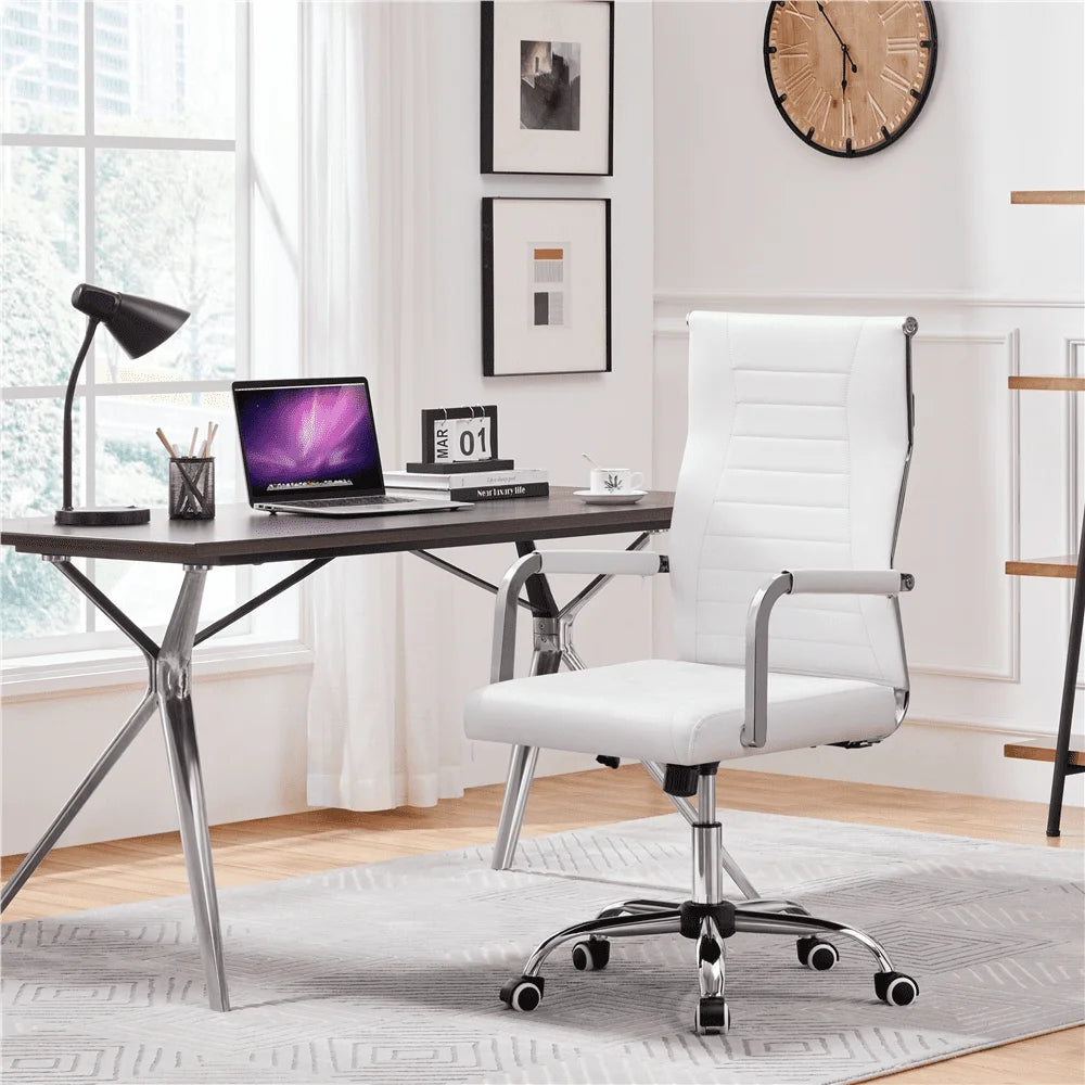 Modern Faux Leather/Velvet Office Desk Chair with Low/Mid-back/with Wheels Modern Office Chair Adjustable Home Computer Chair