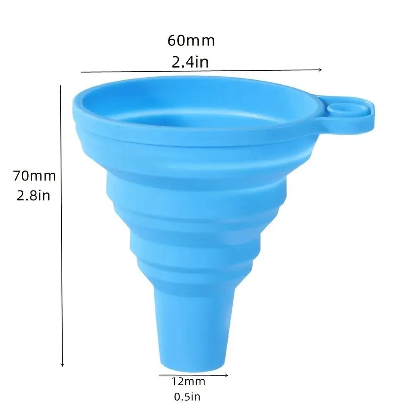 Silicone Folding Funnel Multifunctional Portable Mini Kitchen Retractable Oil Leak Household Liquid Dispenser Kitchen Utensils