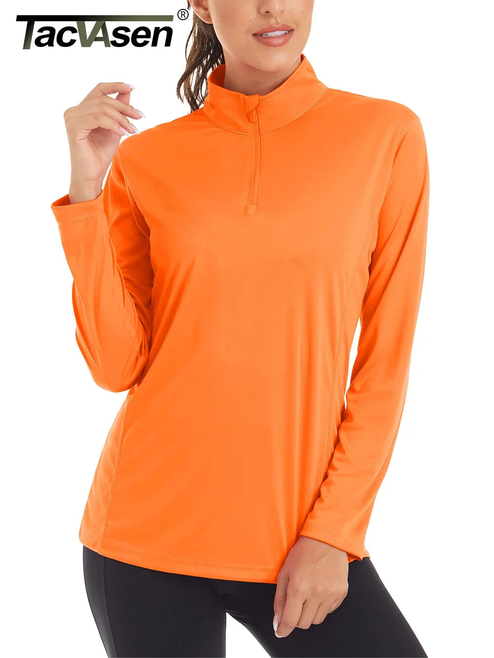 Women's TACVASEN UPF 50+ Long Sleeve Shirt 1/4 Zip