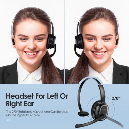 Siindoo JH-101 Call Center Headset with Mic Noise Cancelling Headphones for Telephone Counselling Services, Insurance, Hospitals