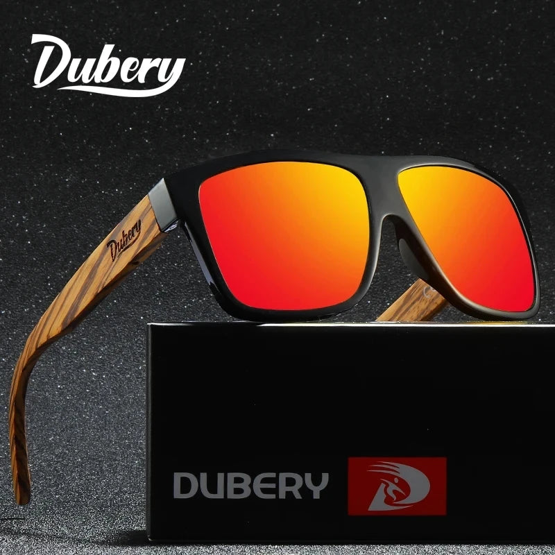 DUBERY Natural Wooden Sunglasses Men Polarized Fashion Sun Glasses Original Wood Oculos De Sol Masculino d240