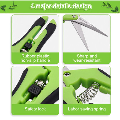 Garden Tools Secateurs Bonsai Shears Metal Gardening Scissor Pruning Tool Hand Cutter Fruit Picking Weed Household Potted 1PC