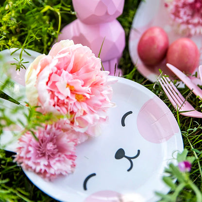 Easter Bunny Eggstravaganza Party Supplies Bunny Egg Disposable Party Tableware Easter Cute Cartoon Party Decoration Kids Favor