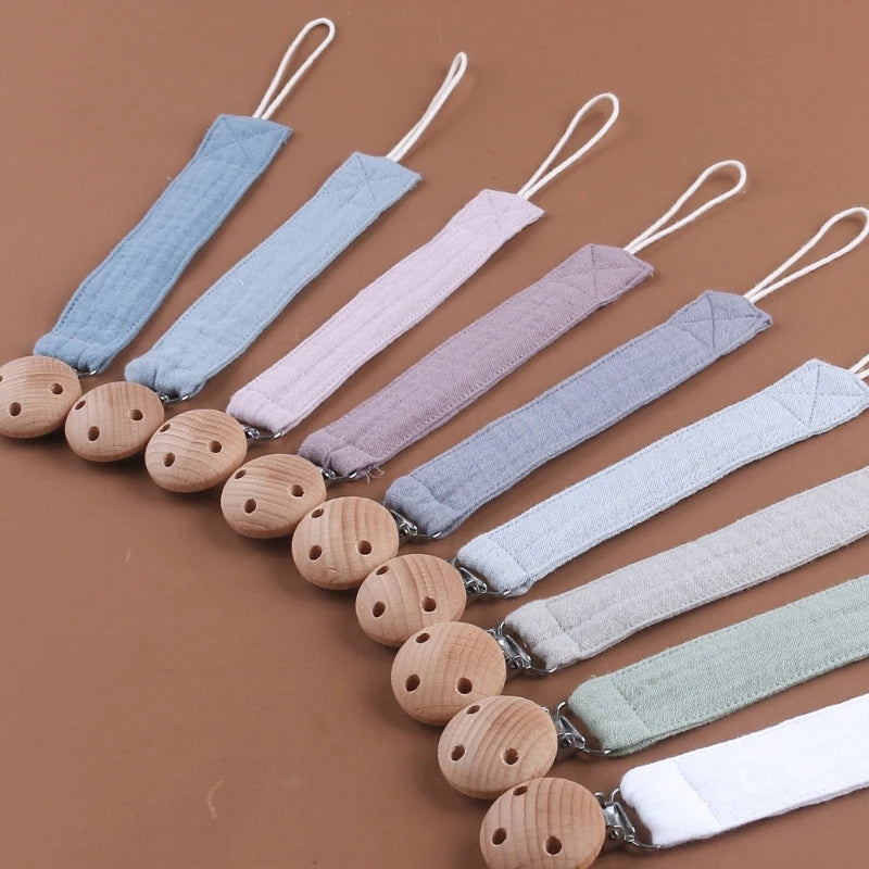 N80C Cotton Cloth Pacifier Clip Baby Teether Toy Hanging Rope Chain Soother Newborn Essential Nursing Product