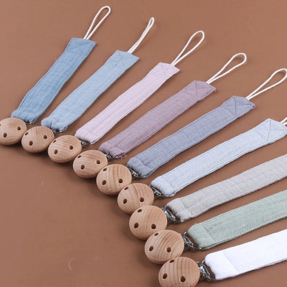 N80C Cotton Cloth Pacifier Clip Baby Teether Toy Hanging Rope Chain Soother Newborn Essential Nursing Product