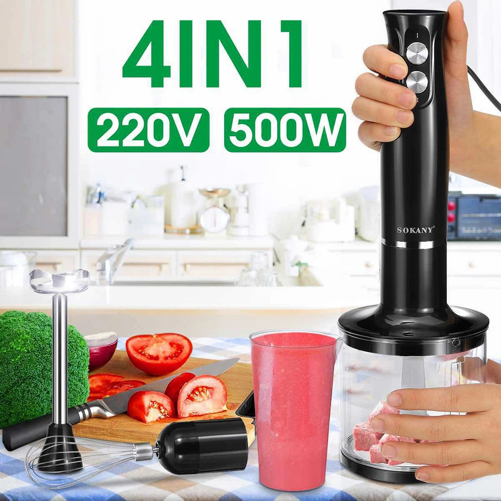 4 in 1 Mixer Machine 110V 220V Electric Mini Juice Portable Blender For Kitchen Meat Grinder Food Processors Chopper Juicer 믹서기