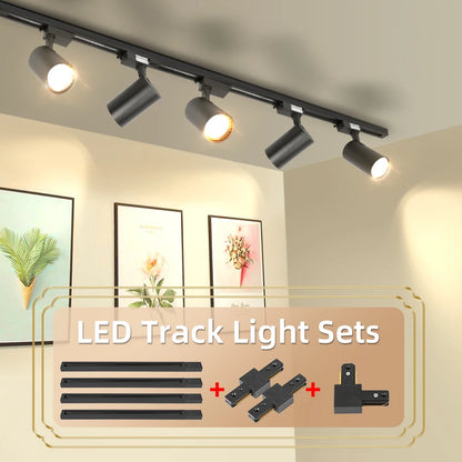 Spot Led Track Light 220V Ceiling Lamp COB Spotlight Rail Lighting Fixture for Home Decor Clothing Store Full Set Track Lights