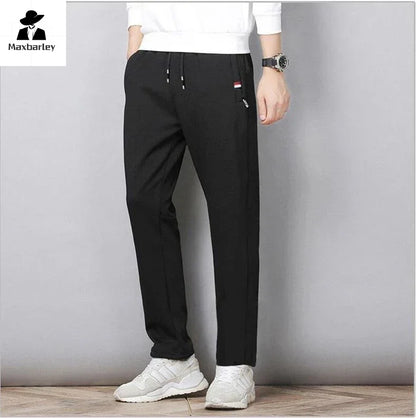 Spring and Autumn Men's Pure Cotton Pants New Simple Outdoor Middle aged Men's Hiking Travel Sports Pants Casual Pants