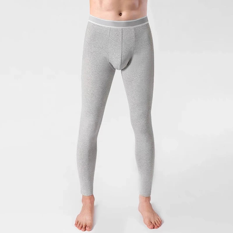 Men Thermal Underwear Pants High Quality Big Pouch Boxers Underwear Long Johns Mens Cotton Thin Thermal Underwear Leggings Pants