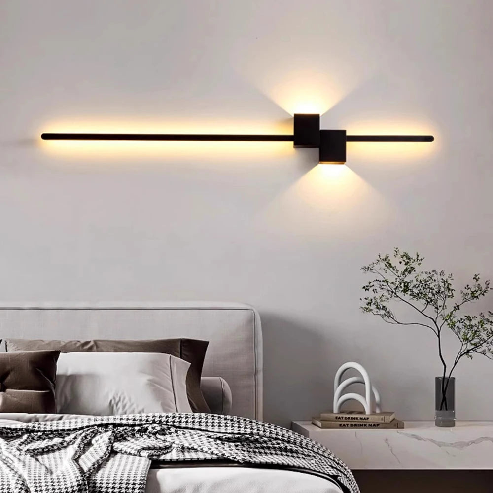 Nordic LED Wall Lamp Home Decor Fixtures White Light/warm Light Wall Light Minimalist Wall Sconce For Bedroom Bedside Aisle