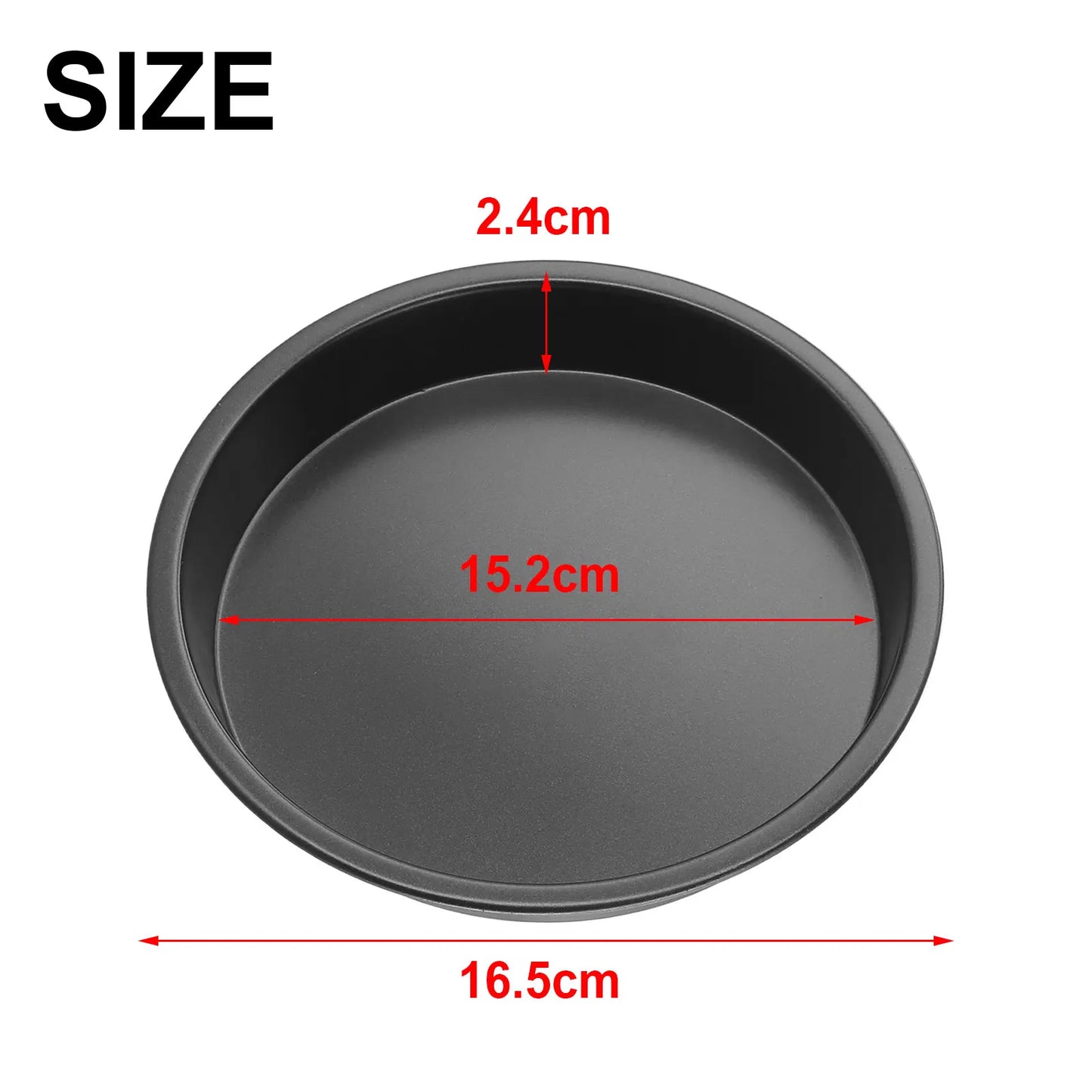 6-10" Non-stick Baking Pan Pizza Pan Black Carbon Steel Baking Pan Pizza Crisping Bacon Mold Microwave Oven Pan Chip Tray Dish