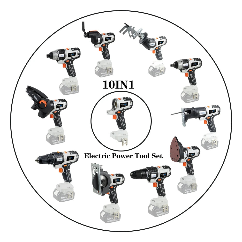 NEWONE 12-in-1‘ s Drill Reciprocating SAW Oscillating Tool driver Circular Saw Chainsaw Single Part/attachment, not combo kit