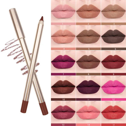 BIVANFE Lip Liner Cruelty Free Vegan Cosmetics Makeup Dark Brown Matte Waterproof Creamy Lipliner