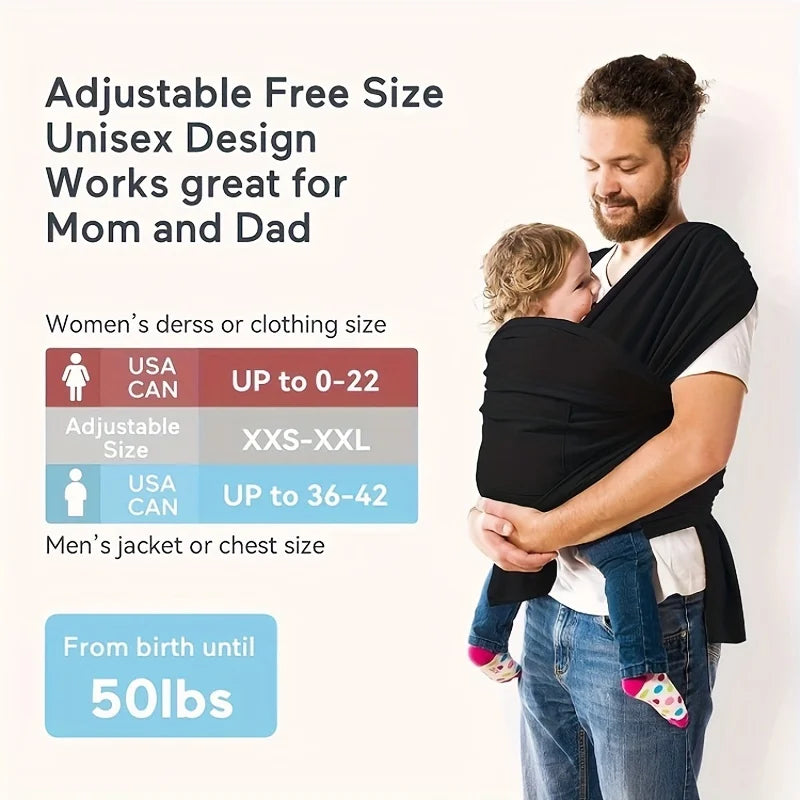 Wrap Baby Carrier Original Stretchy Infant Sling Perfect for Newborn Babies and Children Up To 41 Lbs