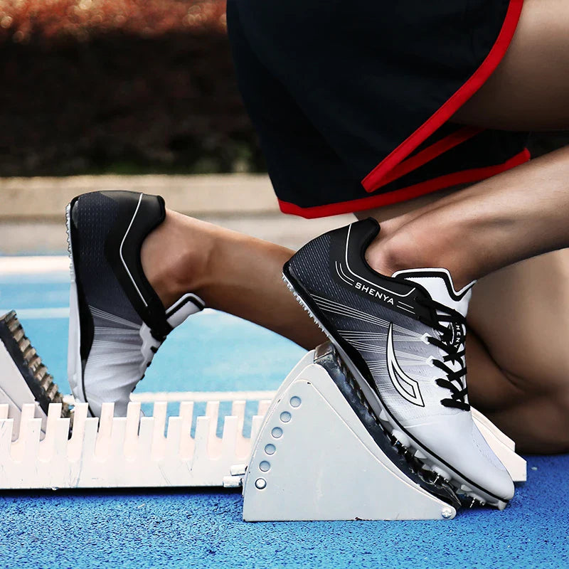 Shen Ya Men Track Field 8 Spikes Speed Short Running Sprint Sneaker TPU Sole Professional Athletic Nails Training Sneakers