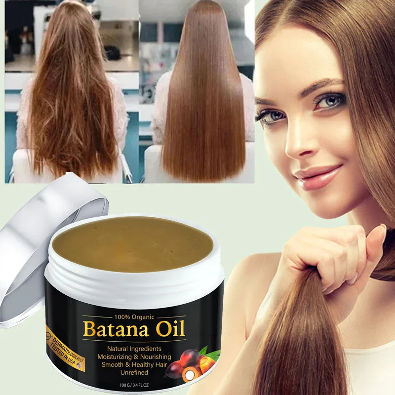 Natural Organic Batana Oil For Hair Growth And Thickness Eliminates Split Ends Moisturize Repair Hair Women Men Hair Loss Care