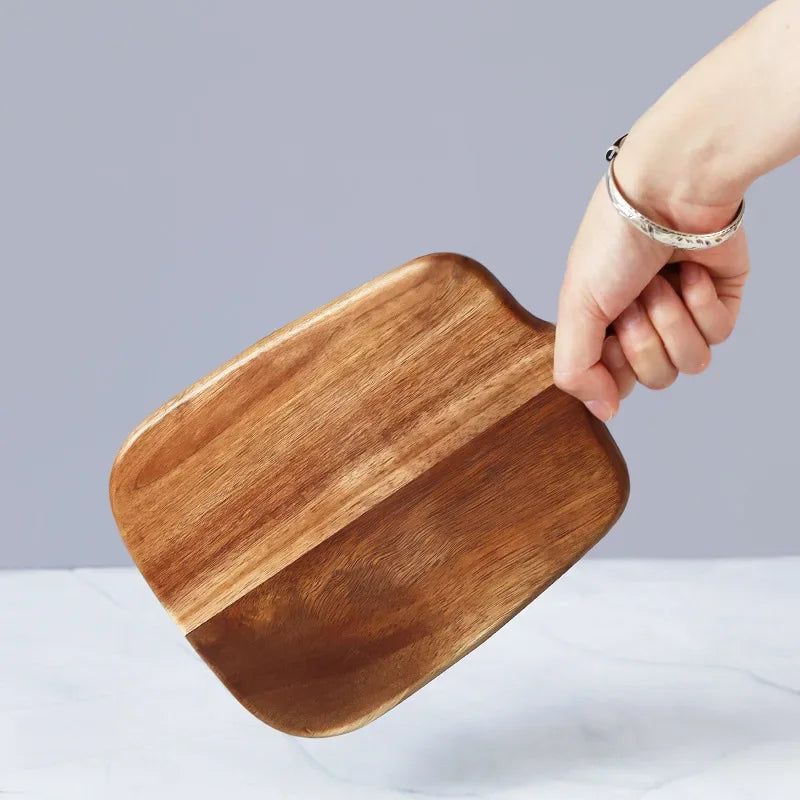 High Quality Kitchen Wooden Chopping Blocks Beech Cutting Board Pizza Bread Fruit Sushi Tray Hangable Screative Kitchen Tool