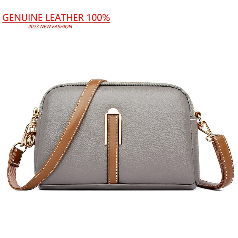 100% Genuine Leather Shoulder bag Women Handbag Designer Cowhide Flap Bag Luxury Women's Messenger Bags Crossbody Bags For Women