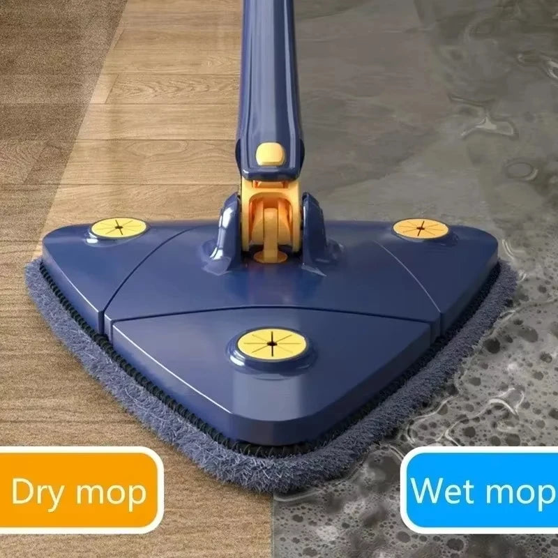 Rotatable Telescopic Triangle Mop 360° Spin Cleaning Mop Squeeze Wet And Dry Use Water Absorption For Home Floor Ceiling