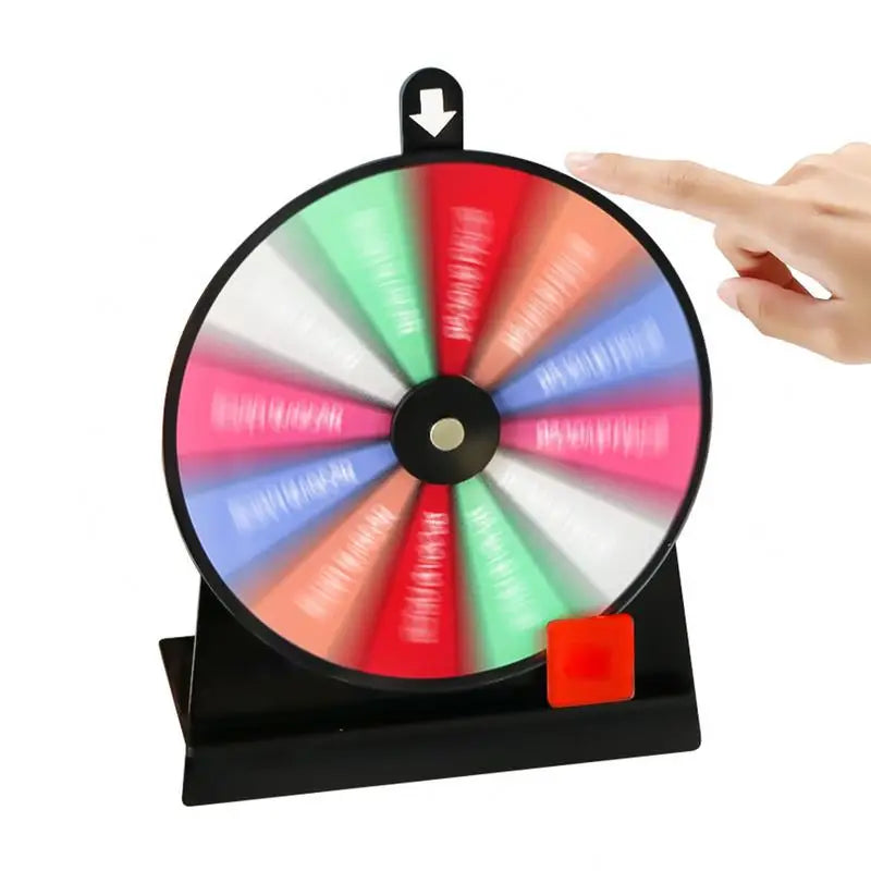 Prize Wheel Non-slip Wheel of Fortune Game Spinner with Stand Erasable Acrylic Board Roulette Wheel 12Slots Tabletop Prize Wheel