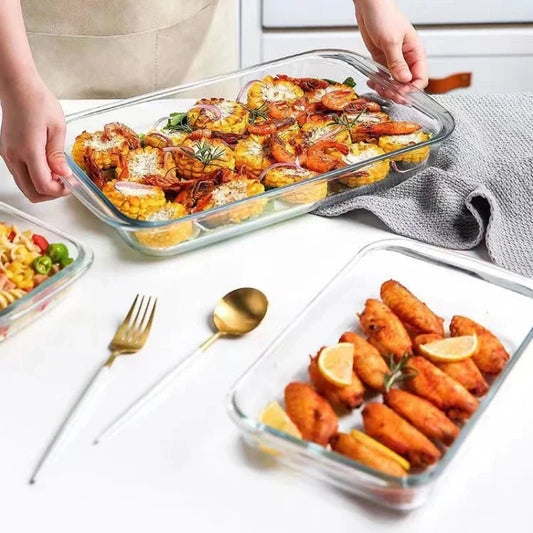 Bakeware Glass Platter for Oven Baking Tray Baking Tools and Accessories Kitchen Utensil Cooking Utensils Gadgets Dishes Pans