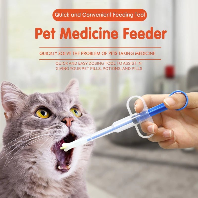 1PCS Pet Syringe Tablet Pill Gun Piller Push Dispenser Medicine Water Milk Tube Feeder Tools Dog Accessories Cat