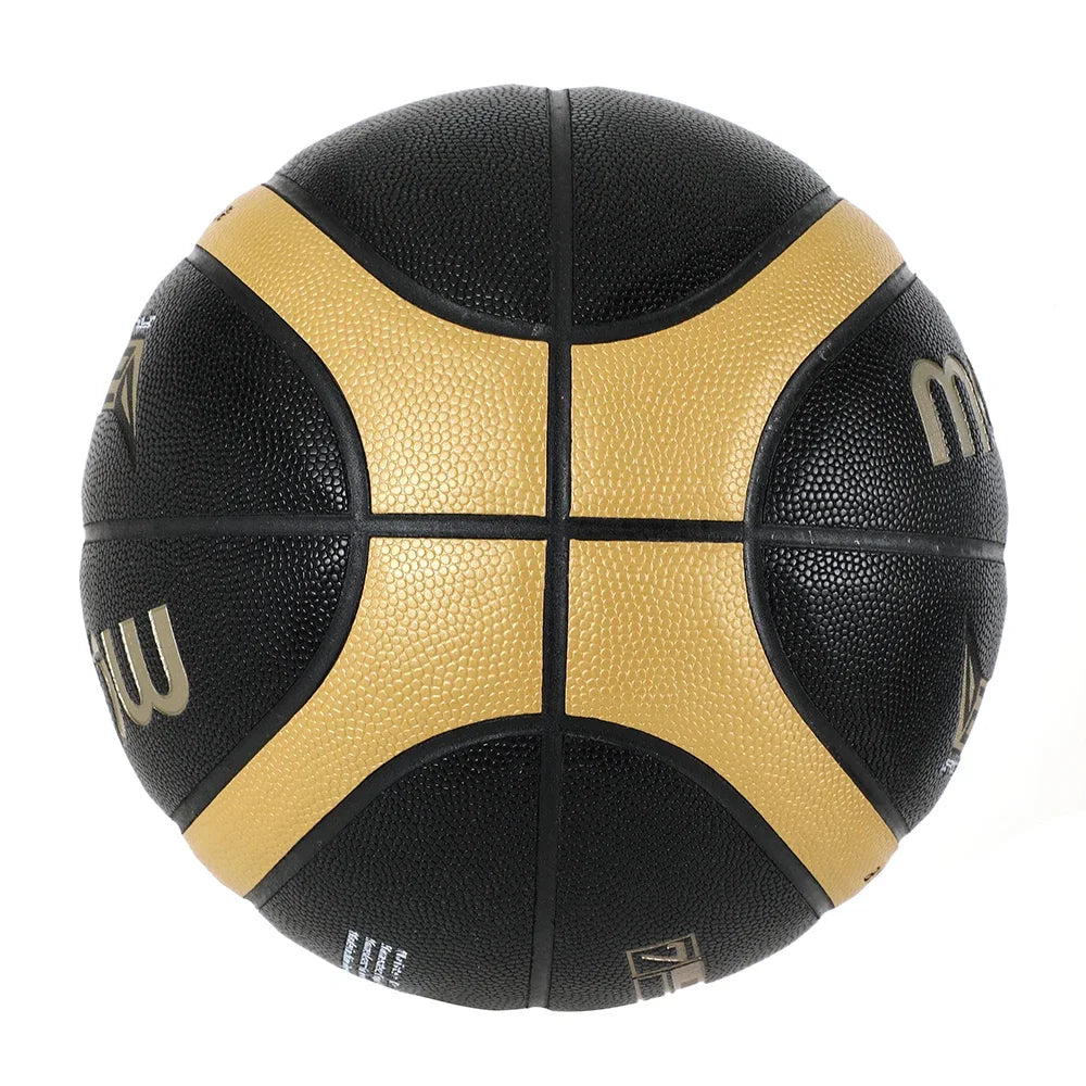 Molten-EZ-K Size 7 Basketball, Black, Gold, PU, Outdoor, Indoor, Women, Youth, Man Match, Training both indoor and outdoor play