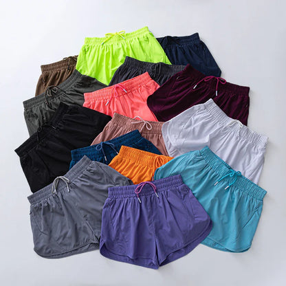 Womens High Waisted Running Shorts Quick Dry