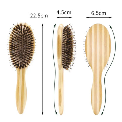 Boar Bristle Hair Brush Bamboo Hair Brush Natural Boar Hair Brush