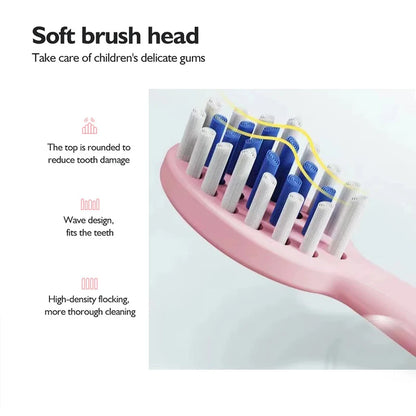 Children Electric Toothbrush Cartoon Kids With Replacement Head Ultrasonic IPX7 Waterproof Rechargeable Sonic Toothbrush