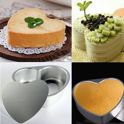 3/4/5/6/7/8/10inch Aluminum Alloy Cake Molds Heart Shaped Pans A Removable Bottom Baking Mould Tool for Muffin Cake Bread Cheese