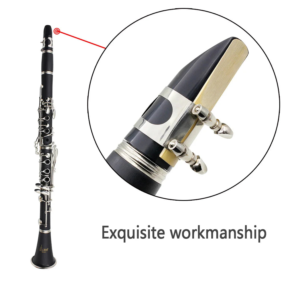 SLADE Bb Clarinet 17 Keys Bakelite Wooden Professional Woodwind Instrument Clarinette With Box Reed Musical Instrument Parts