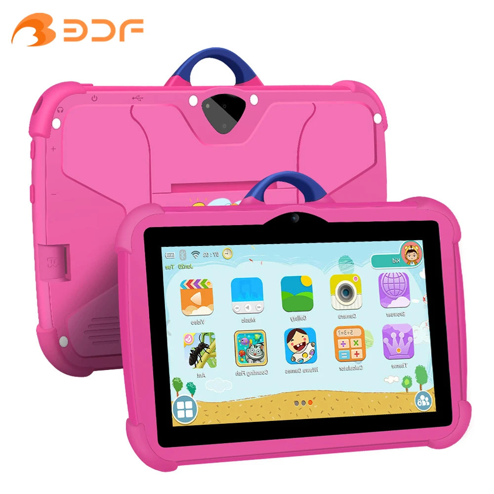 New 7 Inch 5G WiFi Kids Tablet For Study Education Quad Core 4GB RAM 64GB ROM WiFi Tablets With Portable Case For Children Gifts