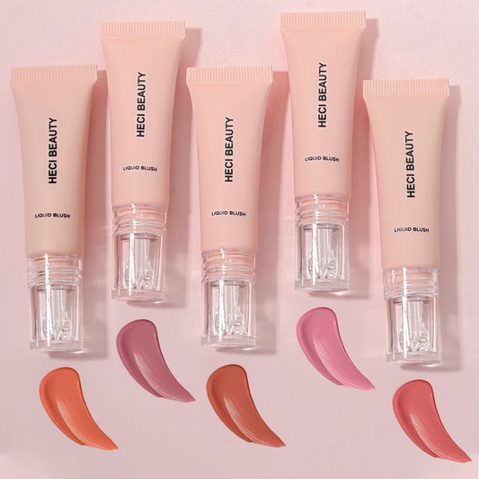 Pink Soft Tube Liquid Blush Waterproof Long-Lasting High Pigmented Lip Cheek Tint Sunset Rose Matte Finish Multi-Use Blusher