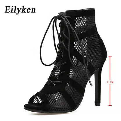 Eilyken Sexy Fashion Women Shoes Very Light Comfort High Quality Thin Heels Open Toe Dancing Sandals Woman's Size 43