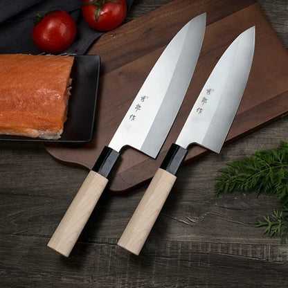 Japanese Sushi Sashimi Chef Knife Salmon Sharp Knives Meat Cutting Fish Raw Knife Cooking Right-Handle Kitchen Knife with Box