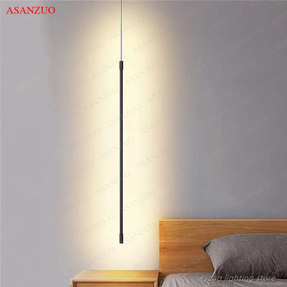 Bedroom Bedside Light LED Pendant Light for Living Room Adjustable Line Strip Hanging Lamp TV Wall Home Decor Modern Fixture