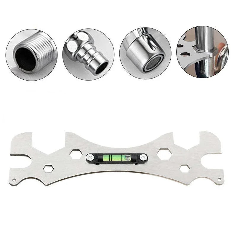 Multifunctional Wrench Universal Tube Pipe Plumbing Hexagon Mechanical Bathroom Plumber Ruler Measuring Tools Faucet Repair