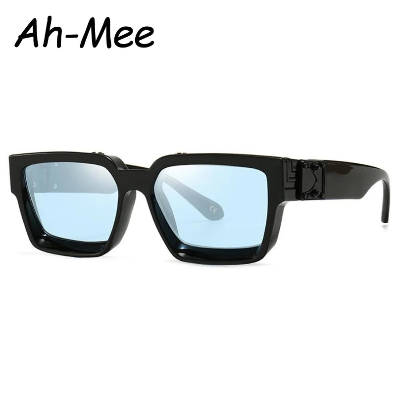 Brand Rectangle Sunglasses Women Men Shades Retro Square Black Sun Glasses Eyewear Trendy Punk Eyeglasses For Male UV400