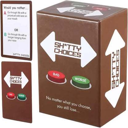 Shitty Choices Card Game Card Games for Adults Party Card Games for Adults and Family, Party Games for Game Night