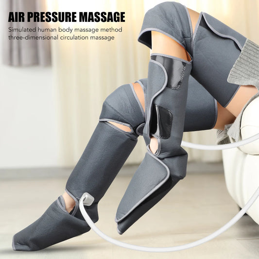 Electric Foot Leg Massager Air Pressure Stereo Circulation Massage Therapy Promote Blood Circulation Relieve Calf Muscle Fatigue