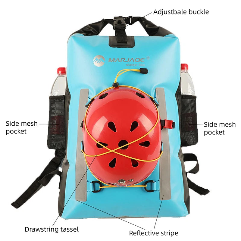 Waterproof Swimming Bag 30L Fishing Boating Kayaking Storage Drifting Rafting Bags Dry Sack Lightweight Beach Backpack XA389Q