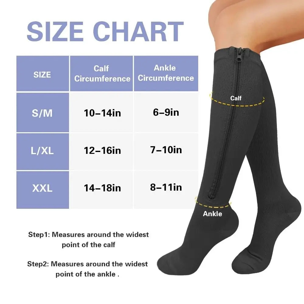 Zipper Compression Socks