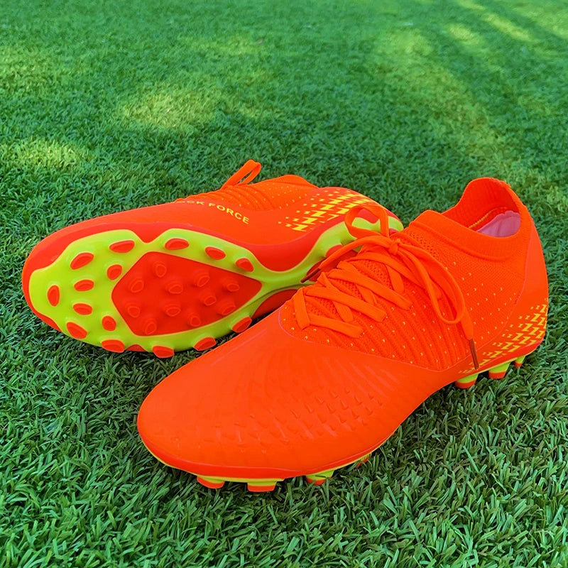 Men Football Cleats Fashion Youth Soccer Shoes Knit Football Training Trainers Breathable Society Campo Non Slip Sports Footwear